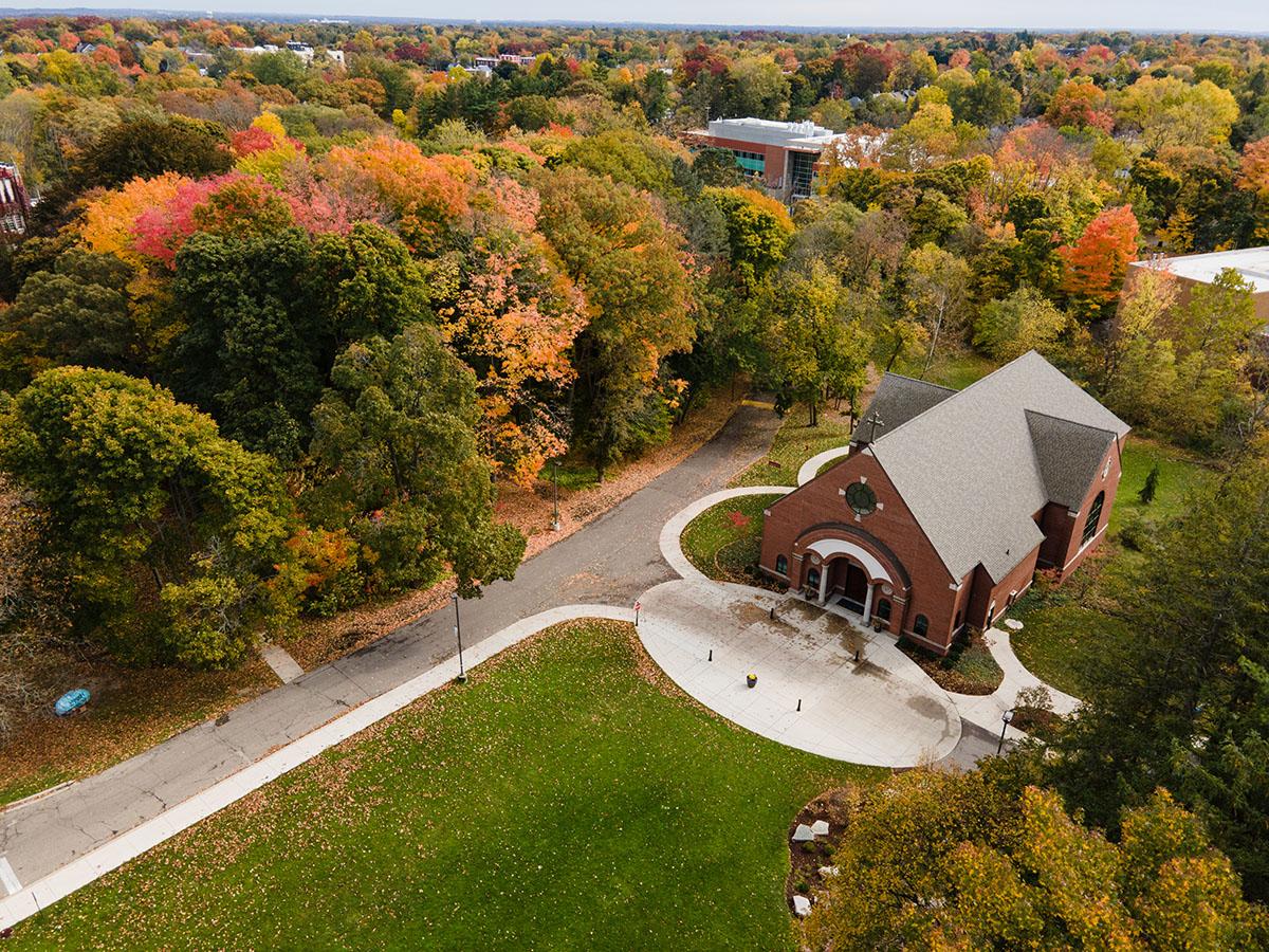 Campus ministry at Aquinas College in Grand Rapids, Michigan.